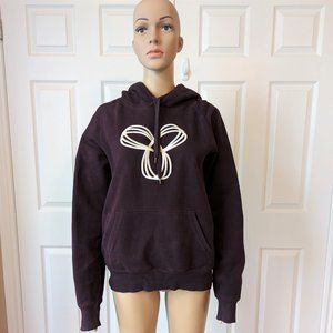 Aritzia TNA Baltic Embroidered Pullover Hoodie Deep Purple Size Large